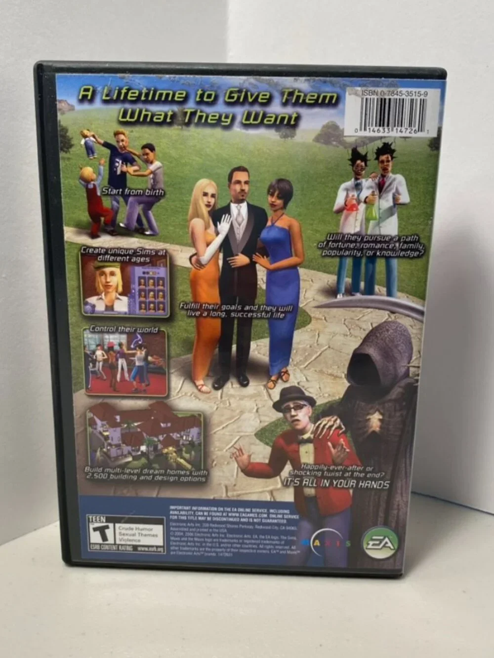 The Sims 2 (PC, 2006, EA) Big Box w/ PC CD-ROM + User/Install Guide + Key Card